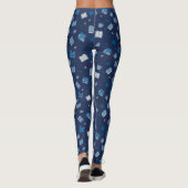 Niedliches Blue Book and Reading Pattern Leggings (Rückseite)