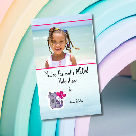 Niedliches Blue Cat Foto Kinder Klassenzimmer Vale Mitteilungskarte