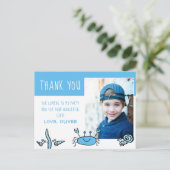 Niedliches Blue Crab Sea Animals Junge Foto Geburt Postkarte (Stehend Vorderseite)