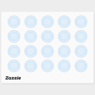 niedliches Blue Custom instagraal Social Media-Pak Runder Aufkleber