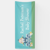 Niedliches Blue Humpty Dumpty Baby Duschbad Party Banner (Vertikal)