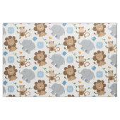 Niedliches Blue Jungle Animals Baby Boys Custom Mo Stoff (Fat Quarter (45,7 x 55,9 cm))