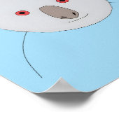 Niedliches Blue Koala Bären Portrait Poster (Ecke)