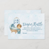 Niedliches Blue Mobile Crib Babybett Windeln Raffe Begleitkarte (Vorne/Hinten)