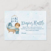 Niedliches Blue Mobile Crib Babybett Windeln Raffe Begleitkarte (Vorderseite)