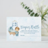 Niedliches Blue Mobile Crib Babybett Windeln Raffe Begleitkarte (Stehend Vorderseite)