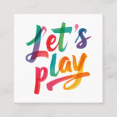 Niedliches Blue Play Date Friends Kid Boy Foto Quadratische Visitenkarte (Vorderseite)