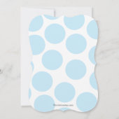 Niedliches Blue Polka Dots Cross Kommune Einladung (Rückseite)