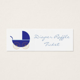 Niedliches Blue Pram Diaper Raffle Ticket - Skinne
