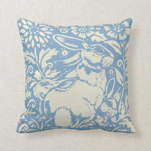 Niedliches Blue Rabbit Baby Bunny Pastel Kinderzim Kissen