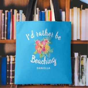 Niedliches Blue "Rather Be Beaching" Tasche