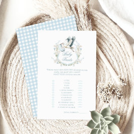 Niedliches Blue Stork Delivery Baby Shower Tracks 