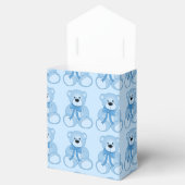 Niedliches Blue Teddy Bear Muster Gefälligkeitsbox Geschenkschachtel (Geöffnet)