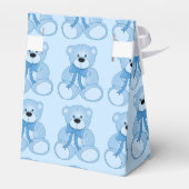Niedliches Blue Teddy Bear Muster Gefälligkeitsbox Geschenkschachtel (Rückseite)