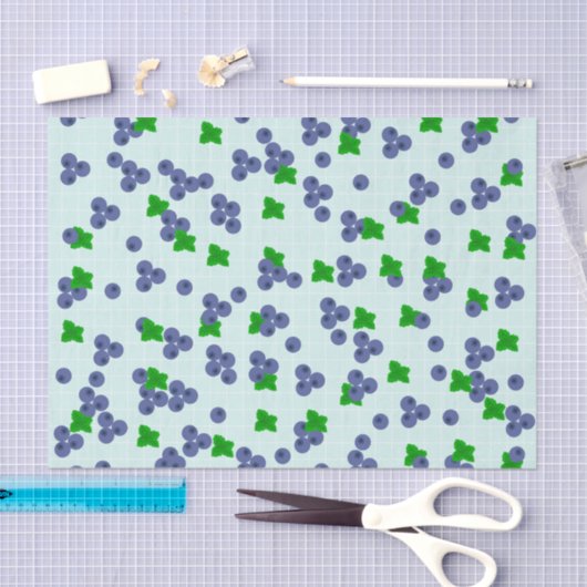 Niedliches Bluebeeren-Tissue-Papier Seidenpapier (Handwerk)