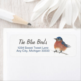 Niedliches Bluebird Art Label