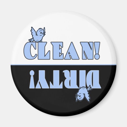 Niedliches Bluebird Clean Dirty Magnet für Geschir (Vorne)