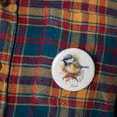 Niedliches Bluetit auf Zweig, Brauch Button