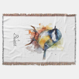 Niedliches Bluetit auf Zweig, Brauch Decke