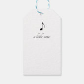 Niedliches Bluetit auf Zweig, Brauch Geschenkanhänger (Rückseite)