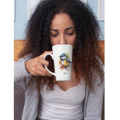 Niedliches Bluetit auf Zweig, Brauch Milchtasse