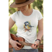Niedliches Bluetit auf Zweig, Brauch T-Shirt