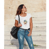 Niedliches Bluetit auf Zweig, Brauch T-Shirt