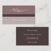 Niedliches Blumen des islamischen Herzens Visitenkarte (Vorne/Hinten)