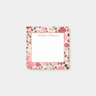 Niedliches Blumen Post-it Klebezettel