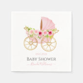 Niedliches Blumenbaby Stroller Serviette (Vorderseite)