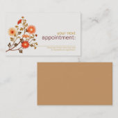 Niedliches Blumenbeauty Salon Terminkarte (Vorne/Hinten)