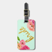 Niedliches Blumenbraut-Reise-Gepäck-Umbau-Geschenk Gepäckanhänger (Vorderseite vertikal)