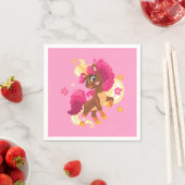 Niedliches Blumeneinhorn Serviette (Beispiel)