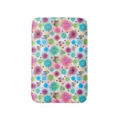 Niedliches Blumeneulen-Hintergrundmuster Badematte (Vorderseite Vertikal)