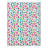 Niedliches Blumeneulen-Hintergrundmuster Tischdecke (Vorderseite)