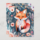 Niedliches Blumenfoxpapier (Vorne/Hinten)