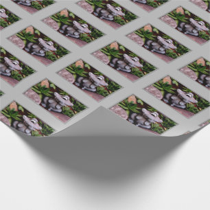 Niedliches Blumengartenfrosch Naturmuster Geschenkpapier