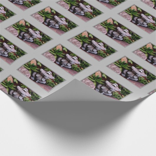 Niedliches Blumengartenfrosch Naturmuster Geschenkpapier (Ecke)