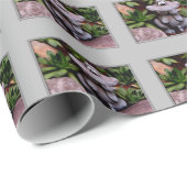 Niedliches Blumengartenfrosch Naturmuster Geschenkpapier (Rolleneckpunkt)