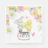 Niedliches Blumengebäck & Kick Ostereier Jagd & Br Serviette (Vorderseite)