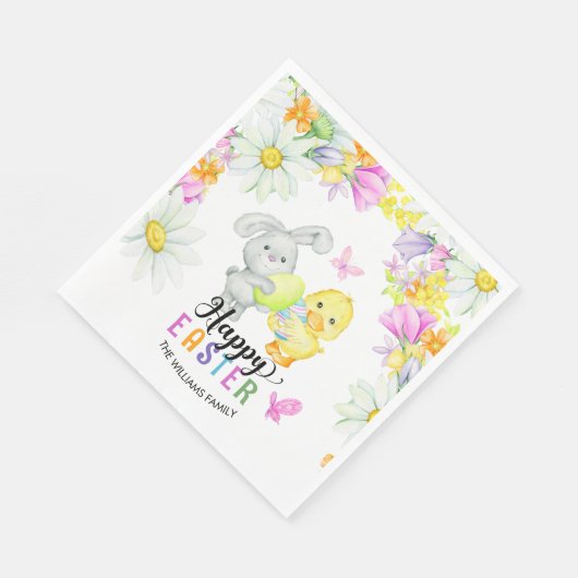 Niedliches Blumengebäck & Kick Ostereier Jagd & Br Serviette (Ecke)