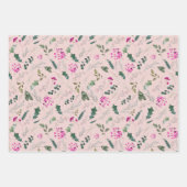 Niedliches Blumengeschenk Geschenkpapier Set (Vorderseite)