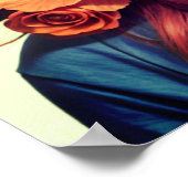 Niedliches Blumengesicht im Foto Poster (Ecke)