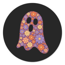 Niedliches Blumenghost-Bootsticker Halloween