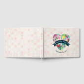 Niedliches Blumenherz mit tropischen Blume nach Ma Gästebuch (Voll)