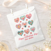 Niedliches Blumenherzenmuster Geschenktütchen (Ausgeschnitten)