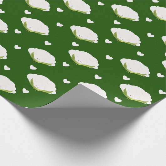 Niedliches Blumenkohl Gemüsepflanzgut Geschenkpapier (Ecke)