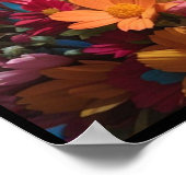 Niedliches Blumenmädchen und -frauen im Foto Poster (Ecke)