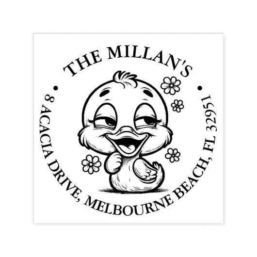 Niedliches Blumenmotiv Permastempel (Design)