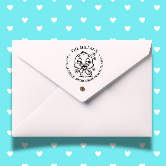 Niedliches Blumenmotiv Permastempel